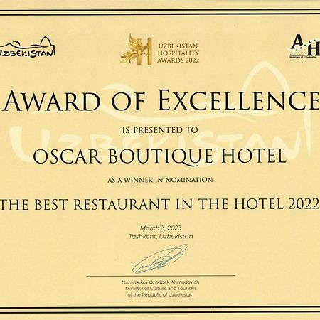 Oscar Boutique Hotel Tashkent Exterior photo